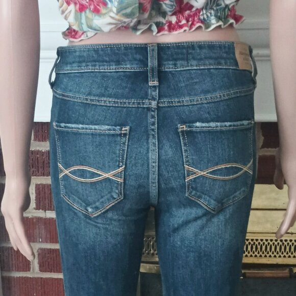 Abercrombie & Fitch Distressed Skinny Jeans 2 Embellished Mid Rise Pants - Picture 10 of 13